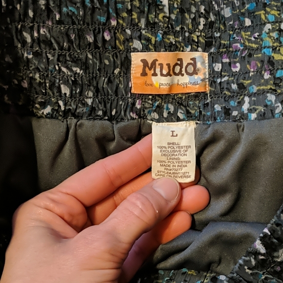 Mudd layered chiffon print skirt Sz L - Picture 4 of 4